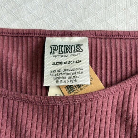 Victoria’s Secret PINK Long Sleeve Ribbed Cut Out Dress NWT Size XL - Picture 4 of 6